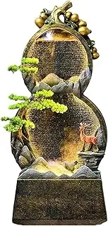 Gourd Shape Water Fountain Circulating Water Landscape Ornaments Ideal Gift Chinese Style Indoor Freestanding Fountain