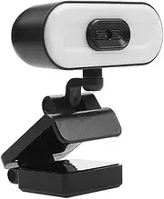 xinyee 1080P USB Webcam with Noise Canceling Omnidirectional Silicone Mic/Fill Light/Privacy Cover Support Auto Zoom&Focus/Flexible Rotation