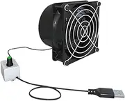 Bathroom Exhaust Fan, USB Adjustable Speed, Solder Pipe Duct Exhaust Fans, Mini Air Ventilation Blower, Inline Booster for Toilet, Window, Bathrooms, Kitchen, 3.1x3.1x2.6 inch