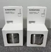 Set 2 IKEA KUNGSFORS Hanging Container 18612 stainless Steel NEW 4 3/4x 10 3/8