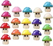 Hohopeti 18pcs Micro Landscape Mushroom Decor Garden Ornaments for Shelf Realistic Resin Mushroom Accents for Home and Garden Decoration