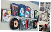 DVD Mount 5 Pack, Video Games, 45 Records and Blu-Rays, Shelf Stand or Wall
