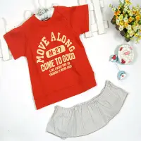 在飛比找momo購物網優惠-【時尚Baby】童裝 女童 短袖T恤紅色數字長版T恤純棉短袖