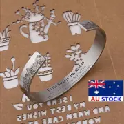 For Love - To My Smokin' Hot Woman Wave Cuff Titanium Steel Open Bracelet EV