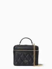 Carey Smooth Quilted Leather Top Handle Trunk Crossbody