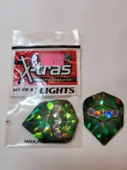 Dart World VEGAS Broken Glass STANDARD Dart Flights 1 set of 3 NEW OLD STOCK