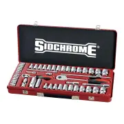 Sidchrome SCMT19135 - Socket Set 1/4&1/2 Drive 51 Piece Metric/AF