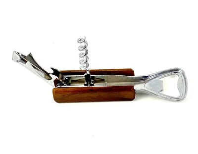 Hawaiian Koa Wood Waiter Style Corkscrew Wine And Beer Opener Made In Hawaii