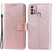 Imprinted Mandala Wallet Leather Case for Motorola Moto G30/G20/G10