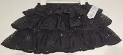 CAT & JACK Girls' Black Sequin 3 Layer Tutu Sparkly SKIRT XS 4/5 (1780) BOGO 50%