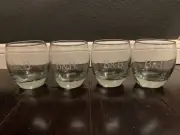 B&B Brandy/Cognac Lowball Barware set of 4 Glasses Rare & RETIRED Collectible