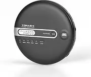TOMASHI Portable CD Player with Bluetooth, CD Player with Headphones, ESP 40 Seconds for Home Travel, Stereo CD Walkman with LCD Display for Adults Students Kids