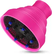 Portable Folding Collapsible Silicone Hair Blow Dryer Diffuser for Fizzy Hair, F