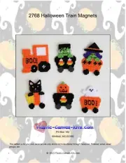 Halloween Train Magnets-Plastic Canvas Pattern or Kit