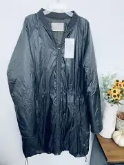 Athleta Summit Primaloft L Coat Green Water Repellent Zip Pockets NWT $148