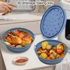 Baking Pan Mat Food Grade Cooking Air Fryers Oven Baking Tray Easy Cleaning