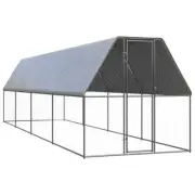 Outdoor Chicken Cage Coop Rabbit Hutch Run Ferret Roof Cover House Large 2x8x2M