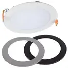 HALO HLB6 Series 6 in. Selectable CCT LED Downlight Recessed Light w/ 2 Trims