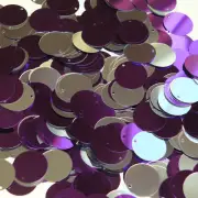 20mm Sequins Top Hole Purple Silver Shiny Metallic Reversible Made in USA