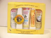 BURT'S BEES ESSENTIALS KIT TRAVEL SIZE CLEANSING CREAM HAND SALVE LOTION BALM +