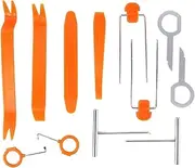 Multiple Car Hand Tool Car Audio Disassembly Tool Plastic Pry Bar Door Panel Disassembly Pry Panel Interior Clip Rocker Crowbar(12pcs Set OPP Bag)
