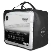 Ardor Mattress Topper 1500GSM High Loft Cotton Cover 4 Bed Sizes