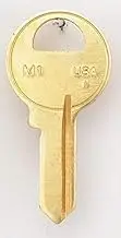Kaba Ilco Key Blank, Brass, Type 1092, 4 Pin, Pk50