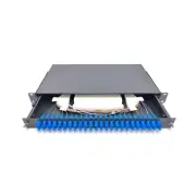 Fiber Optic Patch Panel 1U Rackmount 24-Port Loaded SC/UPC Simplex