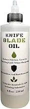 Premium Knife Blade Oil & Honing Oil - 8 Oz - Custom Formulated Food Safe Oil Protects Carbon Steel Knives & Sharpening Stone Ready…
