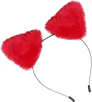 [OHPHCALL] Elastic Fox Ear Hair Band Metal Animal Ear Hair Hoops Headband for Women Carnival Party Headdress