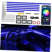 Acrylic Interior Car LED Strip Light with Wireless APP, Car RGB Color 6 in 1