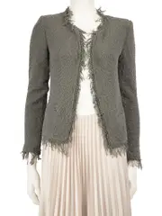 Grey Drape Open Front Cardigan