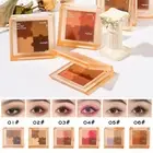 4 Color Eyeshadow Palettes Fine Shimmers Mattes Long Lasting Three Dimensionals