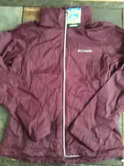 COLUMBIA Women's Switchback Rain Jacket, Plum, Small, NWT