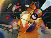 Russian Art Wassily Kandinsky Colorful Ceramic Mural Backsplash Bath Tile #2367