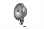 Harley Bates style custom bottom mount type head light, new, chrome 12 volt