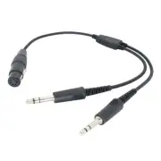 Headphone Adapter Aviation Headphone Cable for Airbus XLR to GA Dual Plug 5 Pin