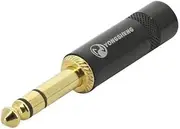 Premium 1/4" Male TRS Phono Plug - Yongsheng YS228-BG