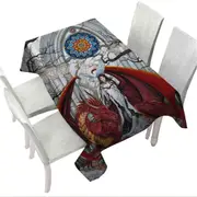 Cool Fantasy Art Wisdom the Dragon Queen Tablecloth
