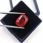 17 Cts Beautiful Lovely PinkishRed Natural Burma Ruby Cushion Loose Gemstone