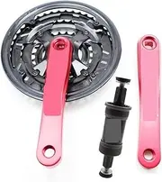 Exercise Bike Crank， Crankset Speed Mountain Bike Crankset Bicycle Crank Set Aluminum Alloy Crank Square Hole Sprocket Chainwheel 01