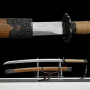 Generic 107cm Medieval Damascus Steel Battle Ready Sword Martial Arts Ninja Weapon Hand Folded Forged Sharp Katana Chinese Imperial Forest Sabre