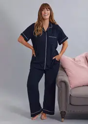 [Taking Shape] Taking Shape Modal Soft Touch Pyjama Pant Size 10 in Navy - Plus Size Women's Clothing Navy