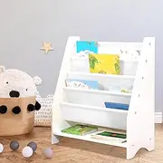 Bopeep Kids Bookshelf, 5 Tiers Storage Book Shelf Bookshelves Corner Wall, Kids Bookshelf Magazines Stand, Toy Bookcase Rotating Display Shelves, Magazine Rack,Home Kindergarten Furniture