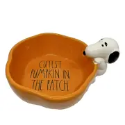 Rae Dunn Snoopy Cutest Pumpkin in the Patch Bowl Halloween Fall Orange 6-in Gift