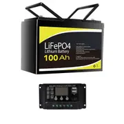 12V 100Ah Lithium Battery + 20A Solar Charge Controller PWM