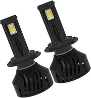 SOLUSTRE 2pcs H7 Led Car Headlight Bulbs Headlamp Front Light Replacement Automotive Part