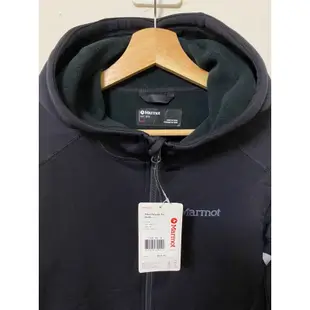 全新男款Marmot Olden Polartec Power Stretch Pro刷毛保暖連帽外套- 黑色 M號