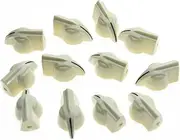 KAISH 12pcs Raised Vintage Guitar Amplifier Knobs Effect Pedal Chicken Head Knobs Aged White