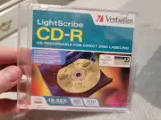 LightScribe CD-R 1 Disc Verbatim 80 Min/700 MB/52X Speed: New Sealed